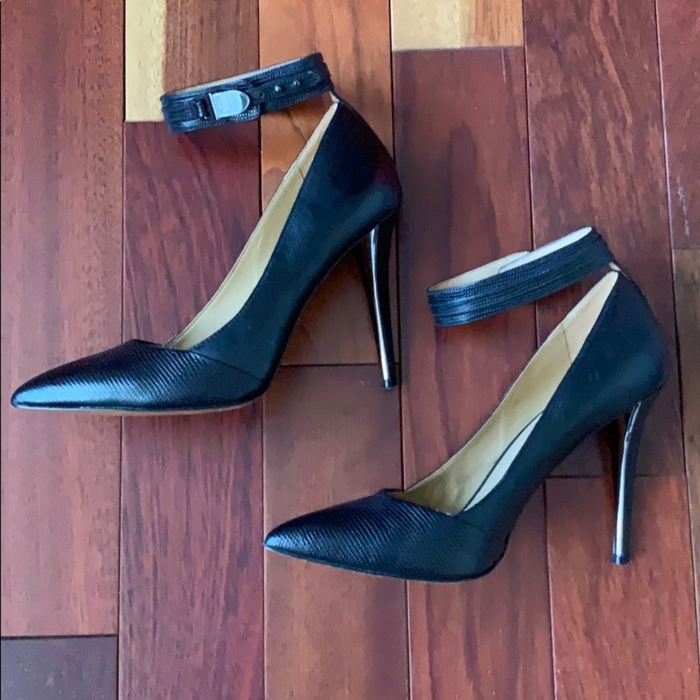 Coach Black Ankle-Strap Heels